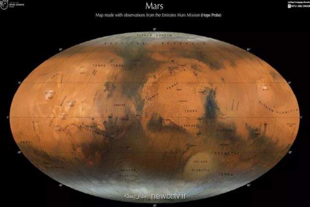 ارائه یک نقشه خیره کننده جدید از مریخ